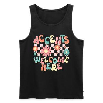 English Teacher English Teacher - Men's Premium Organic Tank Top - black - Front - Michal (187cm)