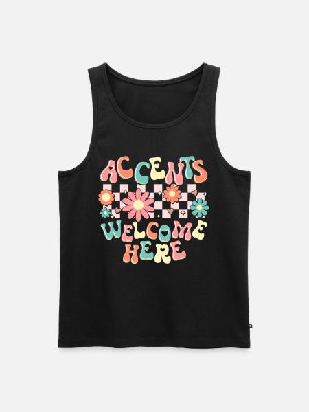 Englischlehrer Englischlehrerin - Männer Premium Bio Tank Top - Schwarz