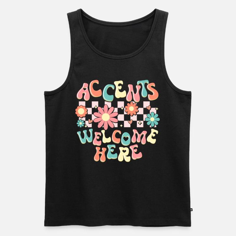 Englischlehrer Englischlehrerin - Männer Premium Bio Tank Top - Schwarz