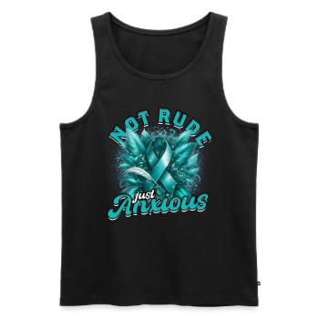 Anxiety disorder Anxiety disorders - Men's Premium Organic Tank Top - black - Front - AI Model Male 178 light (178cm)