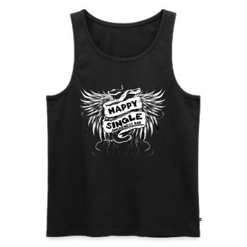 Happy Single Awareness Day Goth Wings Anti Valenti - Männer Premium Bio Tank Top - Schwarz - Vorne - Michal (187cm)