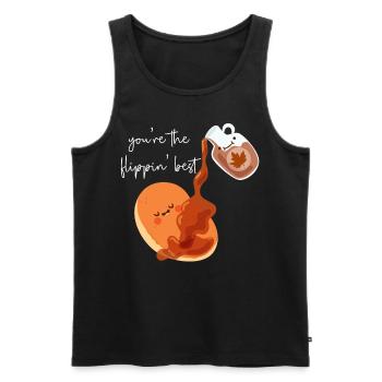 Les enfants amateurs de crêpes vous êtes le - Débardeur bio Premium Homme - noir - Devant - Michal (187cm)