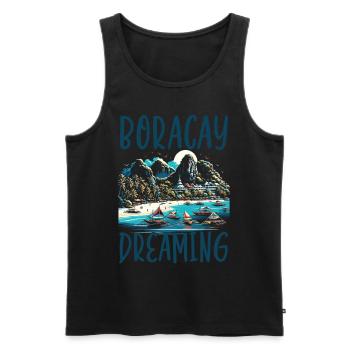 Boracay Philippinen Sommerurlaub Boaracay Beach - Männer Premium Bio Tank Top - Schwarz - Vorne - Michal (187cm)