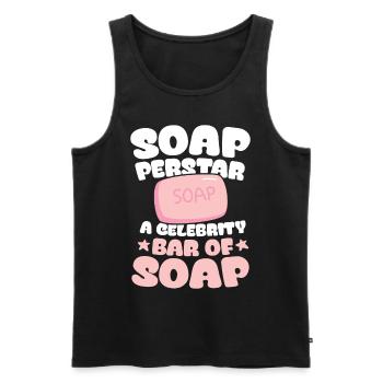 Soap Perstar Soap A Celebrity Bar Of Soap - Männer Premium Bio Tank Top - Schwarz - Vorne - AI Model Male 178 light (178cm)