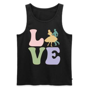 LOVE Square Dancing - Men's Premium Organic Tank Top - black - Front - AI Model Male 178 light (178cm)