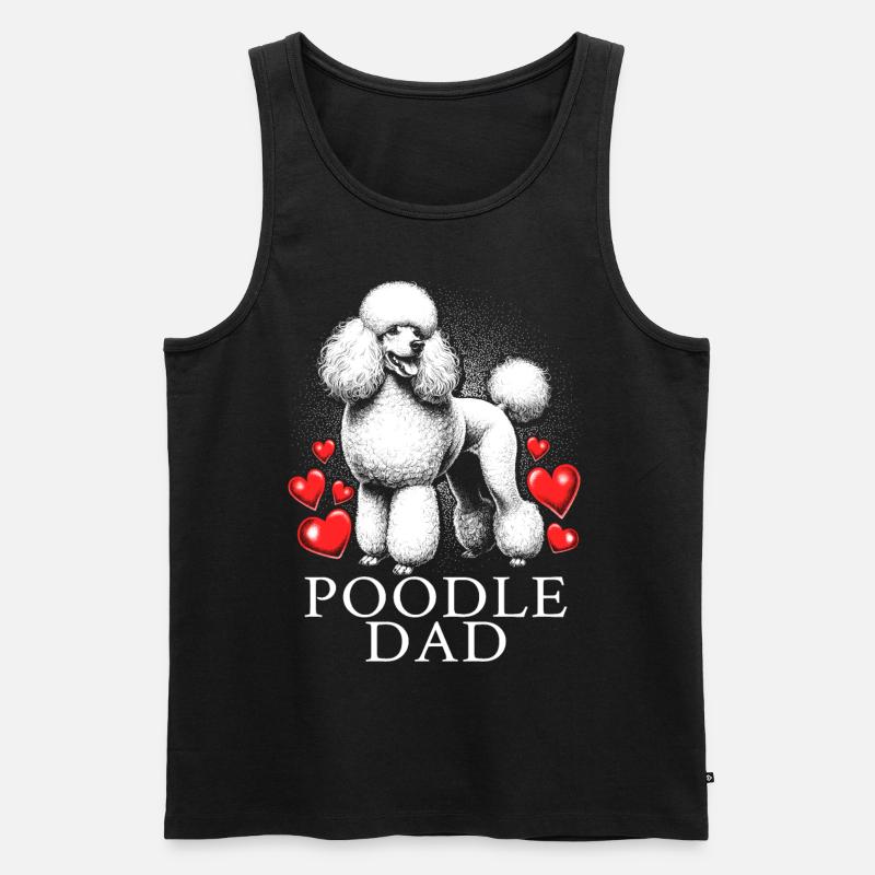 Poodle Dad - Männer Premium Bio Tank Top - Schwarz