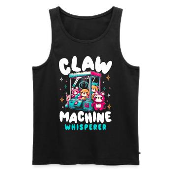 Pince Pince Claw Machine Whisperer - Débardeur bio Premium Homme - noir - Devant - AI Model Male 178 light (178cm)