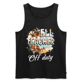 Englischlehrer Englischlehrerin Urlaub - Männer Premium Bio Tank Top - Schwarz - Vorne - Michal (187cm)