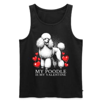My Poodle Is My Valentine - Männer Premium Bio Tank Top - Schwarz - Vorne - AI Model Male 178 light (178cm)