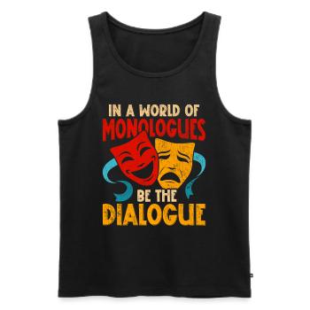 Drama Teacher Drama Lessons - Men's Premium Organic Tank Top - black - Front - Michal (187cm)