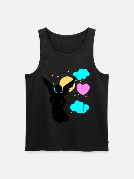 Heaven Angel Beyond End Death Begravelse - Herre Premium økologisk tanktop - sort