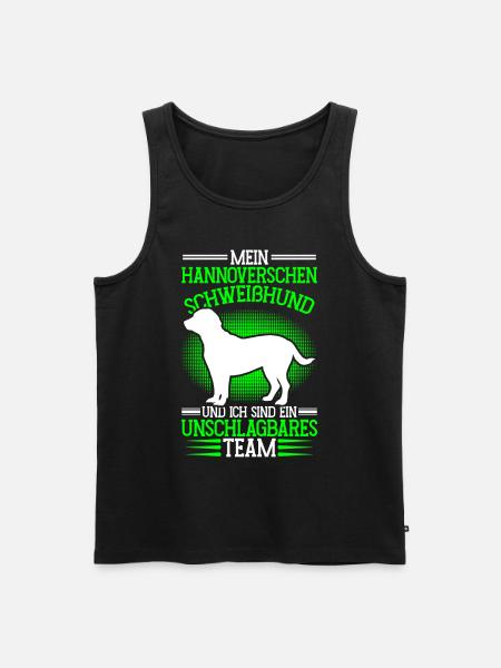 Hanoverian Sweathound is unbeatable - Men's Premium Organic Tank Top - black