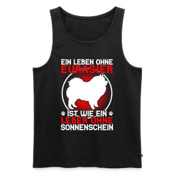 La vie sans Spitz eurasien - Débardeur bio Premium Homme - noir - Devant - Michal (187cm)