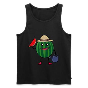 Melons, Gardener, Farmer, Gardening, Hobby Gardener, Fruit - Men's Premium Organic Tank Top - black - Front - Michal (187cm)