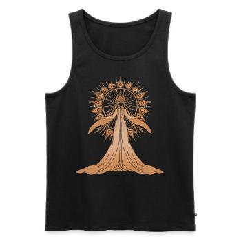 Minimalist Empress Tarot Card Divination Fortune T - Männer Premium Bio Tank Top - Schwarz - Vorne - Michal (187cm)