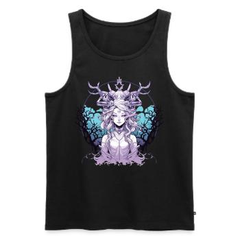 Mystical Woman Empress Nature Trees - Männer Premium Bio Tank Top - Schwarz - Vorne - Michal (187cm)