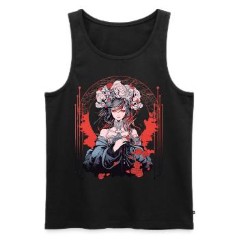 Anime Empress Tarot Card Women Floral Divination - Männer Premium Bio Tank Top - Schwarz - Vorne - Michal (187cm)