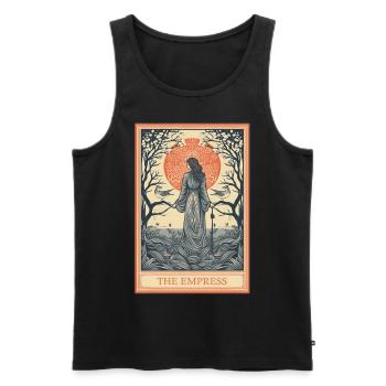 The Empress Vintage Tarot Card Japanese Nature - Männer Premium Bio Tank Top - Schwarz - Vorne - Michal (187cm)