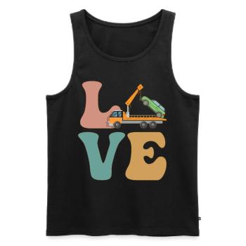 LOVE Tow Truck Driver Towing Service Towing Service - Men's Premium Organic Tank Top - black - Front - Michal (187cm)