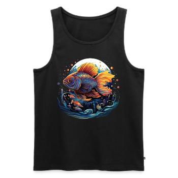 Whimsical Cichlid Breeder Fish Keeper Aquarium Kee - Männer Premium Bio Tank Top - Schwarz - Vorne - AI Model Male 178 light (178cm)