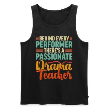 Drama Lessons Acting Teacher Acting - Men's Premium Organic Tank Top - black - Front - AI Model Male 178 light (178cm)