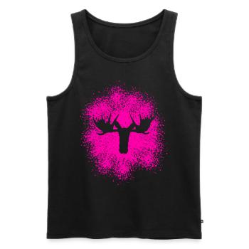 Majestic moose head for outdoor fans and hunters - Men's Premium Organic Tank Top - black - Front - Michal (187cm)