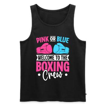 Pink oder Blau, willkommen in der Boxcrew - Männer Premium Bio Tank Top - Schwarz - Vorne - Michal (187cm)