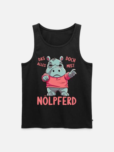Hippo Hippo Complain Complainer Nölpferd - Men's Premium Organic Tank Top - black