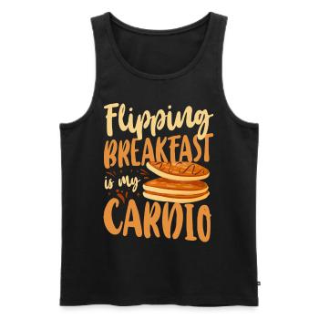 Pancake Lover Kids Flipping - Men's Premium Organic Tank Top - black - Front - AI Model Male 178 light (178cm)