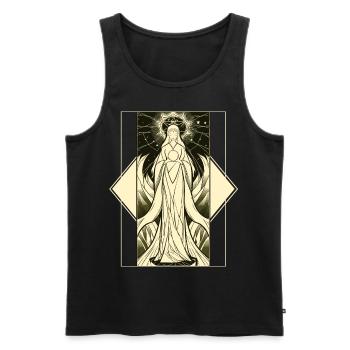 The Empress Occult Minimalist Tarot Card Fortune T - Männer Premium Bio Tank Top - Schwarz - Vorne - Michal (187cm)