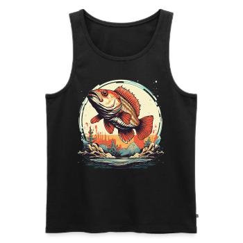 Vintage Salvini Cichlid Breeder Aquarium Keeper - Männer Premium Bio Tank Top - Schwarz - Vorne - Michal (187cm)