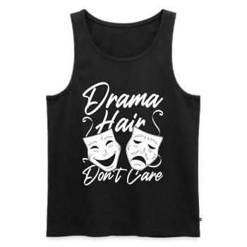 Drama Teacher Drama Hair Don't Care - Men's Premium Organic Tank Top - black - Front - Michal (187cm)