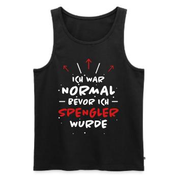 Spengler Spruch Beruf Lustiges Spengler Geschenk - Männer Premium Bio Tank Top - Schwarz - Vorne - AI Model Male 178 light (178cm)
