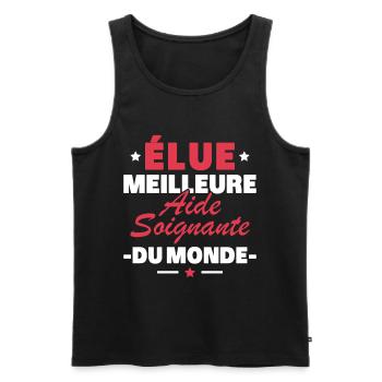 Voted the best caregiver in the world - Men's Premium Organic Tank Top - black - Front - Michal (187cm)