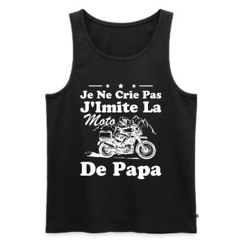 I'm not yelling I'm imitating dad's motorcycle humor - Men's Premium Organic Tank Top - black - Front - AI Model Male 178 light (178cm)