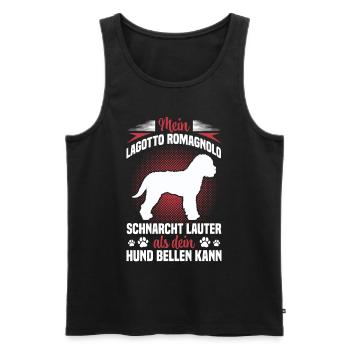Lagotto Romagnolo snores loud water dog - Men's Premium Organic Tank Top - black - Front - Michal (187cm)