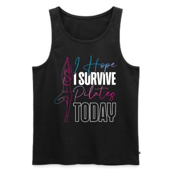 Pilates Instructor Teacher I Hope - Männer Premium Bio Tank Top - Schwarz - Vorne - Michal (187cm)