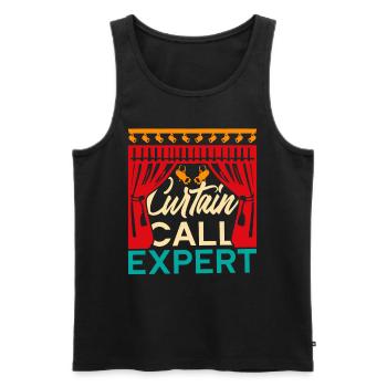 Drama Teacher Curtain Call Expert - Men's Premium Organic Tank Top - black - Front - AI Model Male 178 light (178cm)