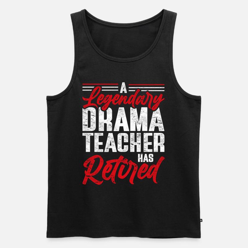 Schauspiellehrer Rente Schauspielerei - Männer Premium Bio Tank Top - Schwarz