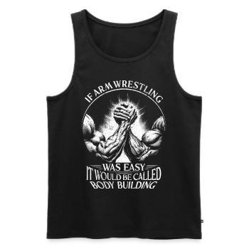 Armdrücken Armwrestling - Männer Premium Bio Tank Top - Schwarz - Vorne - Michal (187cm)