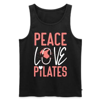 Pilates Instructor Teacher Girl - Männer Premium Bio Tank Top - Schwarz - Vorne - AI Model Male 178 light (178cm)