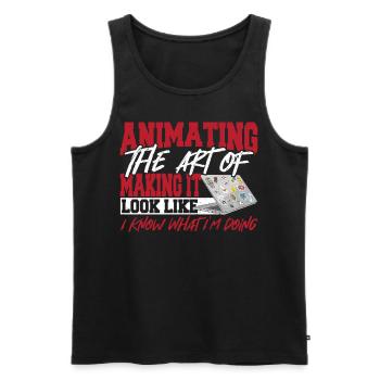 3D-Künstler Cartoonist Visueller Künstler - Männer Premium Bio Tank Top - Schwarz - Vorne - AI Model Male 178 light (178cm)