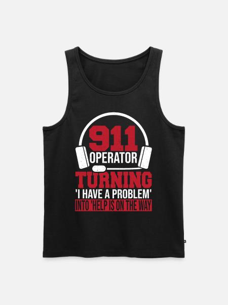 Feuerwehr Öffentliche Sicherheit Dispatcher First - Männer Premium Bio Tank Top - Schwarz