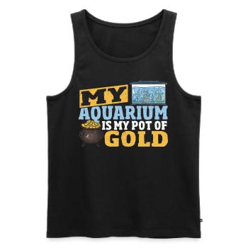 Aquarium Owner Aquarium Fishkeeper - Men's Premium Organic Tank Top - black - Front - Michal (187cm)