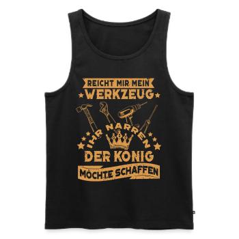 Hand me my tools, you fools, craftsmen - Men's Premium Organic Tank Top - black - Front - Michal (187cm)