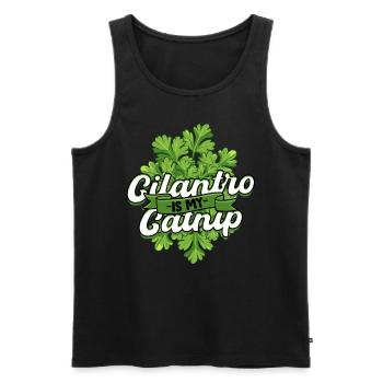 Cilantro Lover Cilantro Is My Catnip - Men's Premium Organic Tank Top - black - Front - AI Model Male 178 light (178cm)
