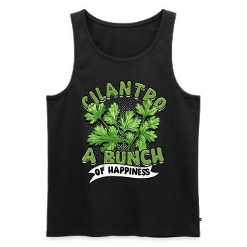 Koriander Liebhaber Cilantro A Bunch Of Happiness - Männer Premium Bio Tank Top - Schwarz - Vorne - AI Model Male 178 light (178cm)