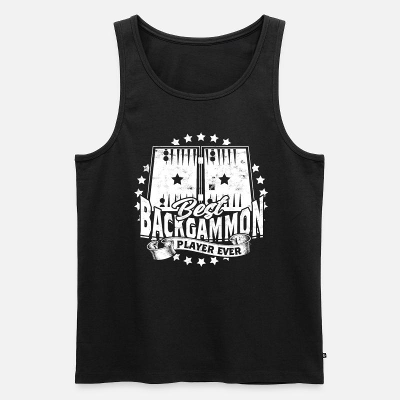 Best Backgammon Player Ever - Männer Premium Bio Tank Top - Schwarz