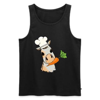 Pony Chef Turnip Home Cook Child Baby Cooking - Men's Premium Organic Tank Top - black - Front - Michal (187cm)