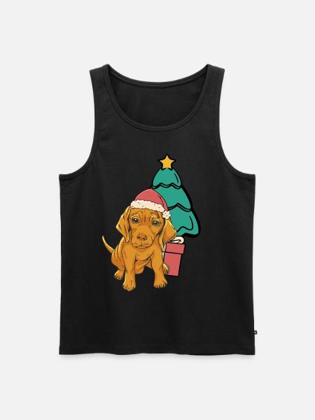Dog, Christmas Tree, Pets, Kids - Men's Premium Organic Tank Top - black